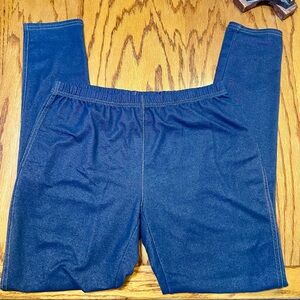 Faded Glory Dark Blue Denim-Look Leggings